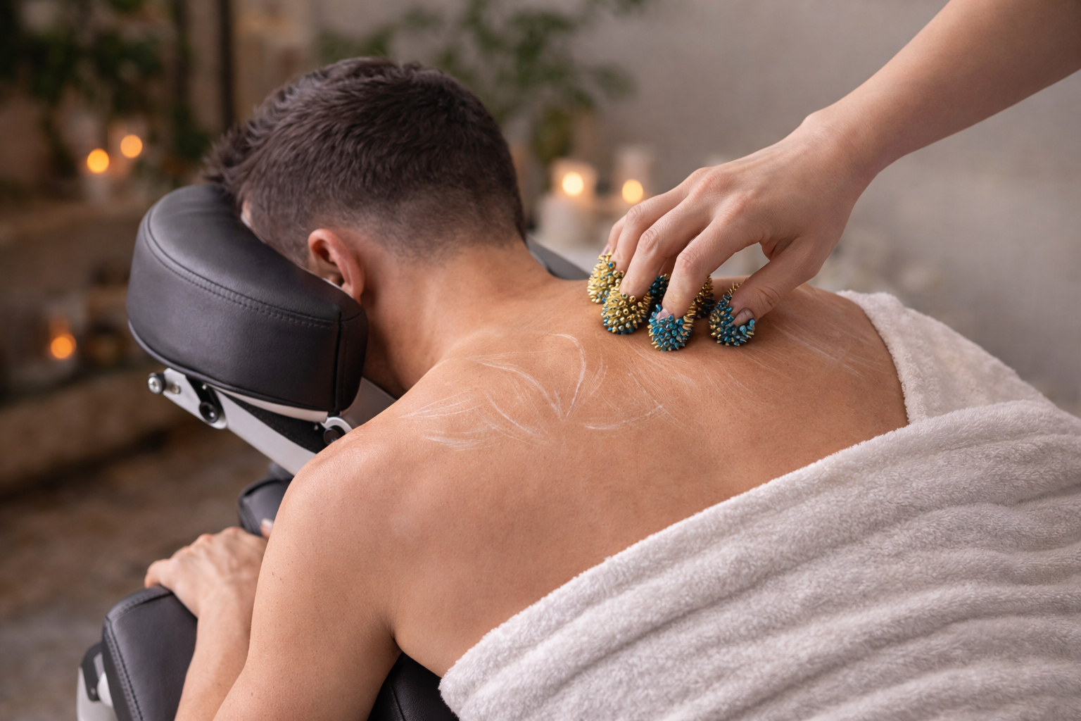 scratch massage on a mans back in lake jackson near me