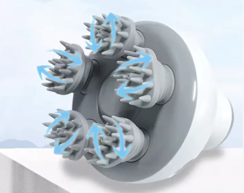 A multi-node electric massager designed to deeply stimulate circulation and provide spa-level scalp relief at home.